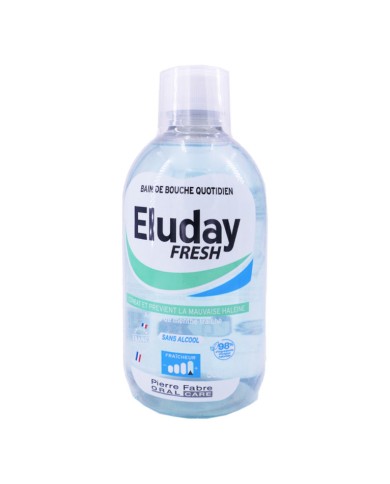 ELUDAY FRESH BAIN DE BOUCHE QUOTIDIEN SANS ALCOOL Flacon de 500ML