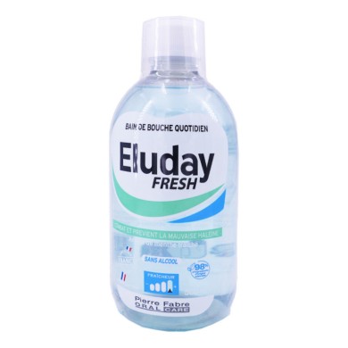 ELUDAY FRESH BAIN DE BOUCHE QUOTIDIEN SANS ALCOOL Flacon de 500ML ELUDAY FRESH BAIN DE BOUCHE QUOTIDIEN SANS ALCOOL Flacon de 500ML