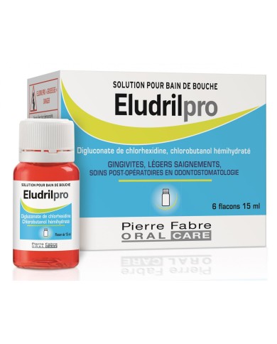 ELUDRILPRO  Solution bain de bouche 6 flacons de 15 ml ELUDRILPRO  Solution bain de bouche 6 flacons de 15 ml