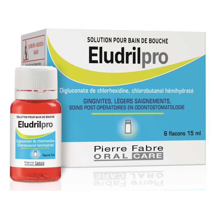 ELUDRILPRO  Solution bain de bouche 6 flacons de 15 ml