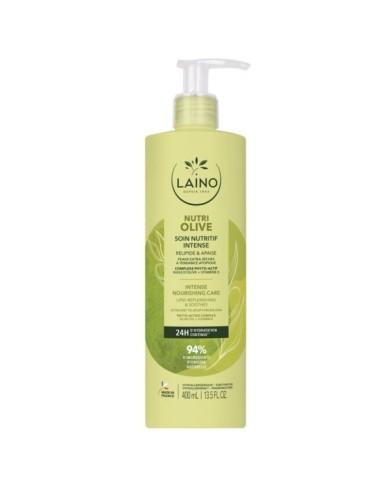 LAINO Lait nutritif Intense Peaux extra sèches Flacon pompe de 400 ml LAINO Lait nutritif Intense Peaux extra sèches Flacon pompe de 400 ml