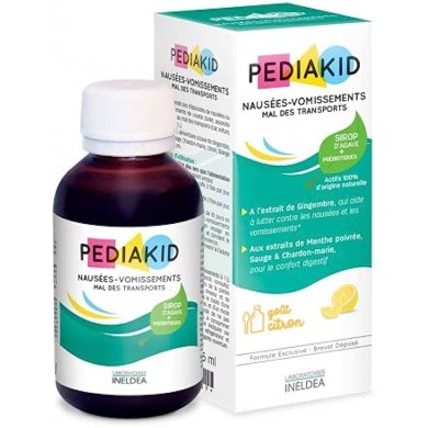 PEDIAKID Nausées Vomissements, Mal des Transports  Sirop d' Agave + Prébiotiques Flacon de Sirop 125ml PEDIAKID Nausées Vomissements, Mal des Transports  Sirop d' Agave + Prébiotiques Flacon de Sirop 125ml