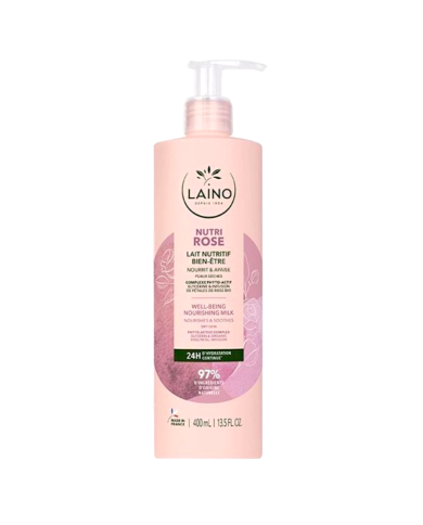 LAINO NUTRI ROSE LAIT NUTRITIF BIEN-ÊTRE Flacon pompe de 400ML