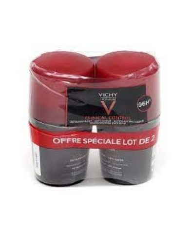VICHY HOMME  Détranspirant clinical control 96H 2 roll on 50ml VICHY HOMME  Détranspirant clinical control 96H 2 roll on 50ml