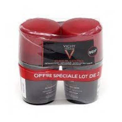VICHY HOMME  Détranspirant clinical control 96H 2 roll on 50ml VICHY HOMME  Détranspirant clinical control 96H 2 roll on 50ml