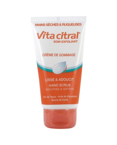 Vita Citral Crème gommage des mains sèches et rugueuses Tube de 75 ml Vita Citral Crème gommage des mains sèches et rugueuses Tube de 75 ml