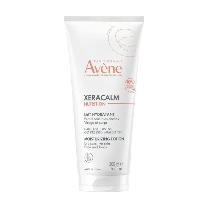 AVÈNE XERACALM NUTRITION - Lait Hydratant - Visage et Corps - Peaux Sensibles et Sèches, 200ml