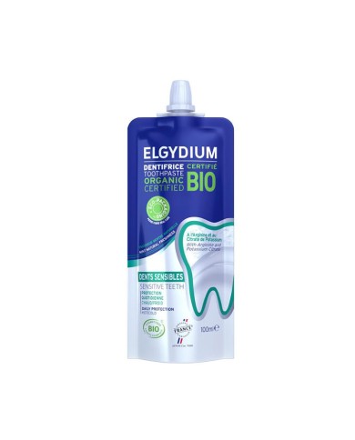 ELGYDIUM DENTS SENSIBLES Dentifrice Organic Certifié BIO Sachet de 100ml