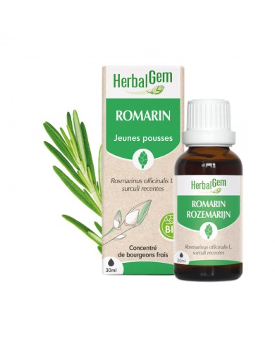 HERBALGEM Jeunes pousses de ROMARIN BIO Flacon de 30 ml HERBALGEM Jeunes pousses de ROMARIN BIO Flacon de 30 ml