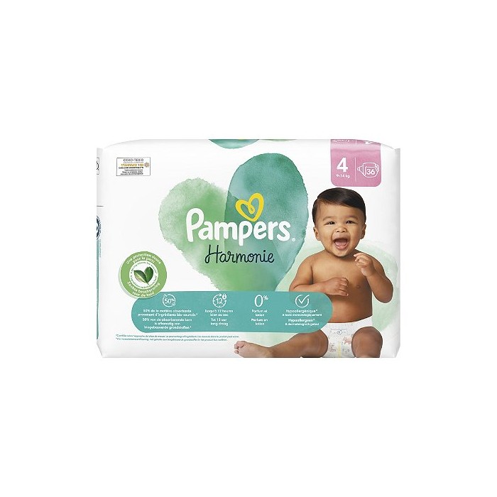 Pampers Harmonie 36 Couches Taille 4 (9-14 kg)