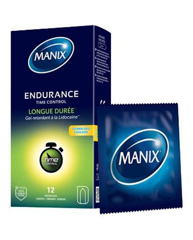 MANIX Endurance Boite de 12 preservatifs avec gel retardant