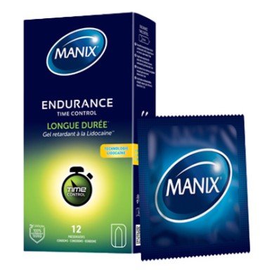 MANIX Endurance Boite de 12 preservatifs avec gel retardant MANIX Endurance Boite de 12 preservatifs avec gel retardant