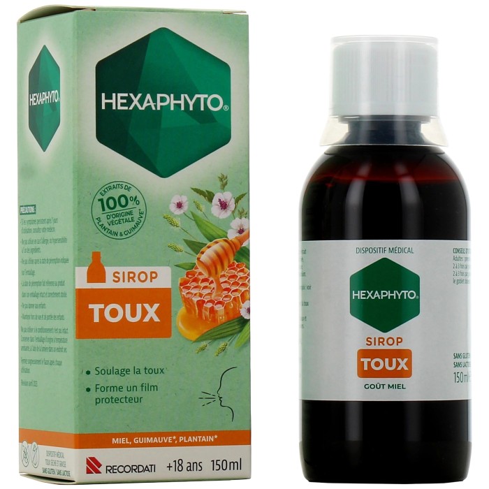 HEXAPHYTO Sirop toux + 18 as Flacon de 150 ml HEXAPHYTO Sirop toux + 18 as Flacon de 150 ml