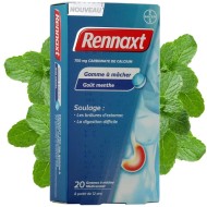 RENNAXT Gomme à macher goût menthe Boite de 20