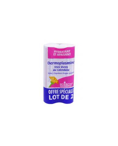 Dermoplasmine Stick lèvres au Calendula Boiron Lot de 2 Dermoplasmine Stick lèvres au Calendula Boiron Lot de 2