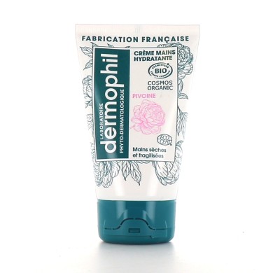 Dermophil Crème Mains Hydratante Bio Pivoine Tube de 50 ml Dermophil Crème Mains Hydratante Bio Pivoine Tube de 50 ml