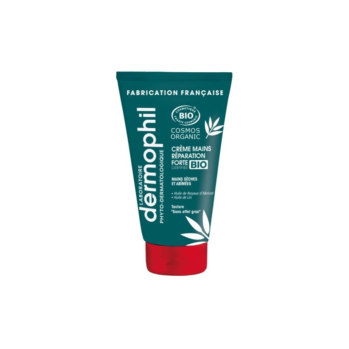DERMOPHIL CREME MAINS REPARATION FORTE BIO MAINS SECHES ET ABIMEES Tube de 75ML
