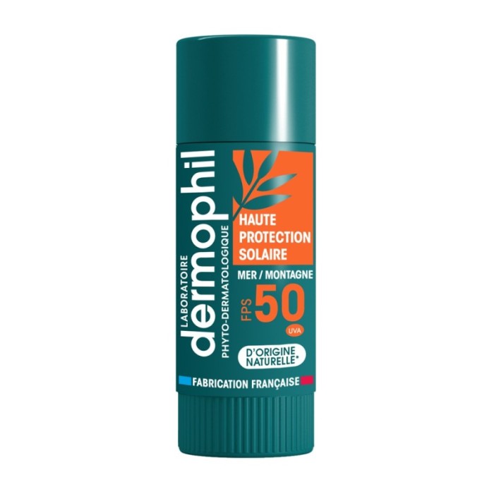 DERMOPHIL Solaire Stick Lèvres FPS 50+ Tube de 4 grammes DERMOPHIL Solaire Stick Lèvres FPS 50+ Tube de 4 grammes