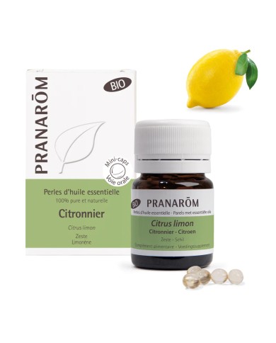 PRANAROM Perles d'huile essentielle de Citronnier Boite de 60 perles PRANAROM Perles d'huile essentielle de Citronnier Boite de 60 perles