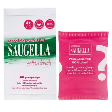 Saugella Cotton Touch Protège-Slip Paquet de 40 sachets individuels Saugella Cotton Touch Protège-Slip Paquet de 40 sachets individuels