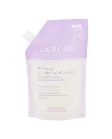 LA ROSÉE RECHARGE SHAMPOING ULTRA-DOUX Poche de 400ML LA ROSÉE RECHARGE SHAMPOING ULTRA-DOUX Poche de 400ML