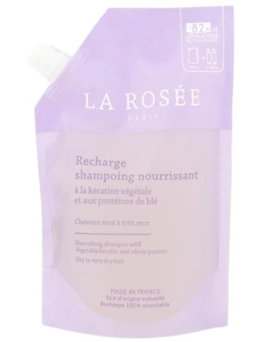 LA ROSEE SHAMPOING NOURRISSANT RECHARGE  DE 400ML LA ROSEE SHAMPOING NOURRISSANT RECHARGE  DE 400ML