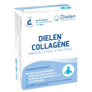 DIELEN COLLAGENE Santé de la peau et des tissus Boite de 60 capsules