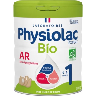 Physiolac Bio AR 1 ere age De 0 à 6 Mois Boite de 800 g Physiolac Bio AR 1 ere age De 0 à 6 Mois Boite de 800 g