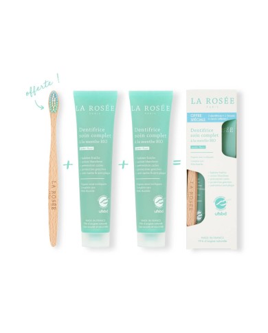 LA ROSÉE DENTIFRICE SOIN COMPLET À LA MENTHE BIO LOT DE 2X75ML
