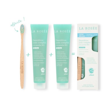 LA ROSÉE DENTIFRICE SOIN COMPLET À LA MENTHE BIO LOT DE 2X75ML LA ROSÉE DENTIFRICE SOIN COMPLET À LA MENTHE BIO LOT DE 2X75ML