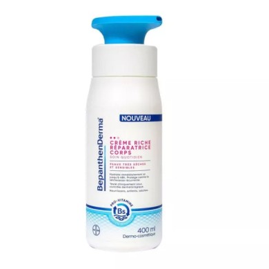BepanthenDerma Crème Riche Réparatrice Flacon pompe de 400 ml BepanthenDerma Crème Riche Réparatrice Flacon pompe de 400 ml