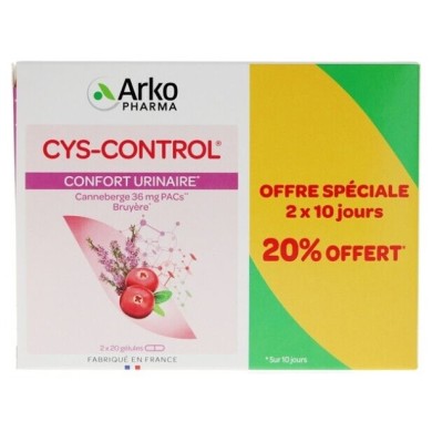 ARKOPHARMA Cys ControlBoite de 2 x 20 gélules ARKOPHARMA Cys ControlBoite de 2 x 20 gélules