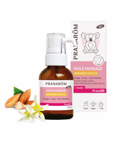 Pranarôm PranaBB Huile massage amande douce Bio Flacon de 30ml Pranarôm PranaBB Huile massage amande douce Bio Flacon de 30ml