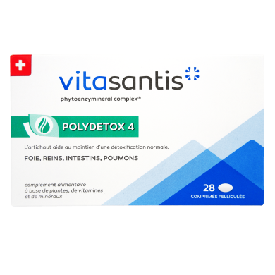 VITASANTIS - POLYDETOX 4 - Foie, reins, intestins et poumons Boite de 28 comprimés