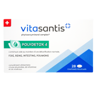 VITASANTIS - POLYDETOX 4 - Foie, reins, intestins et poumons Boite de 28 comprimés