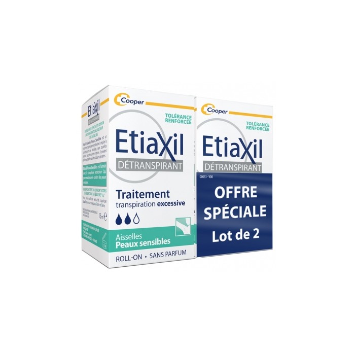 ETIAXIL AISSELLES Détranspirant Peaux Sensibles lot de 2 Billes de 15ml ETIAXIL AISSELLES Détranspirant Peaux Sensibles lot de 2 Billes de 15ml