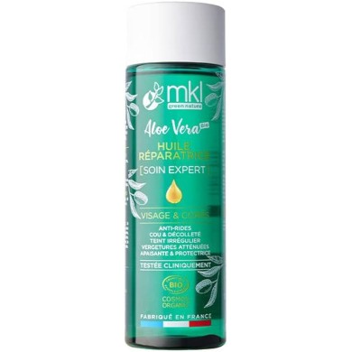 MKL Huile réparatrice à l'aloé Vera BIO visage et corps Flacon de 200 ml MKL Huile réparatrice à l'aloé Vera BIO visage et corps Flacon de 200 ml