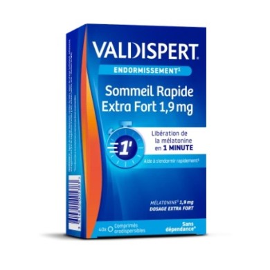 VALDISPERT SOMEIL RAPIDE EXTRA FORT 1.9 MG Boite de 40 comprimés