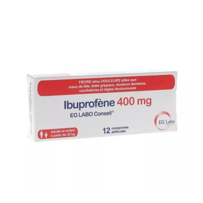 IBUPROFENE EG 400 MG Douleurs et Fièvre Boite de 12 comprimés