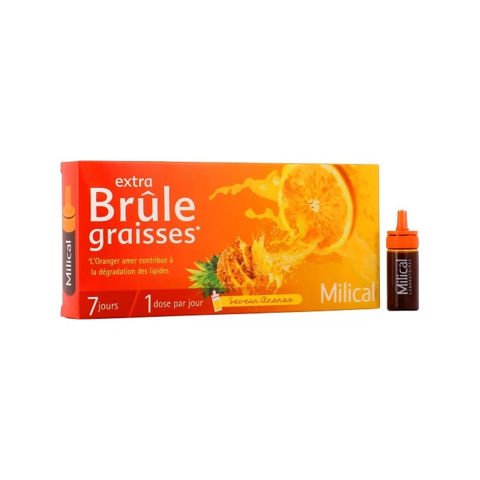 MILICAL exra Brûle graisses Boite de 7 doses de 10 ml