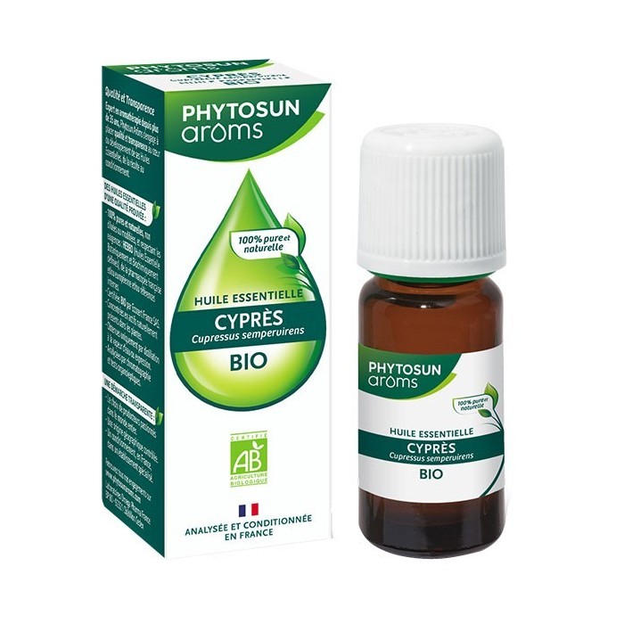 Phytosun Arôms  Huile essentielle Cyprès Bio Flacon de  10 ml