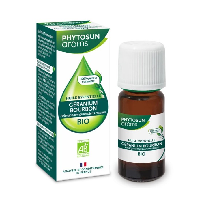 Phytosun Arôms HUILE ESSENTIELLE GÉRANIUM BOURBON Flacon de 10 ML Phytosun Arôms HUILE ESSENTIELLE GÉRANIUM BOURBON Flacon de 10 ML