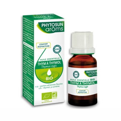 PHYTOSUN AROMS HUILE ESSENTIELLE BIO THYM À THYMOL FLACON DE 10ML PHYTOSUN AROMS HUILE ESSENTIELLE BIO THYM À THYMOL FLACON DE 10ML
