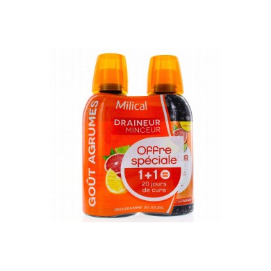 Milical Draineur minceur Programmes de 2 x 10 jours Goût Agrumes