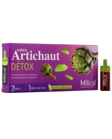 Milical Extra Artichaut Détox Boite de 7 doses Gout pomme