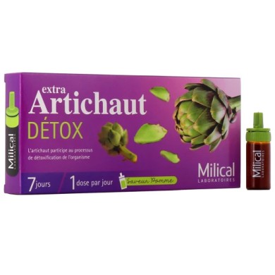 Milical Extra Artichaut Détox Boite de 7 doses Gout pomme
