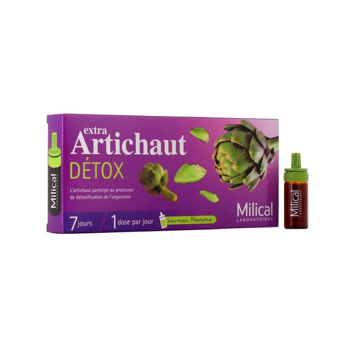 Milical Extra Artichaut Détox Boite de 7 doses Gout pomme