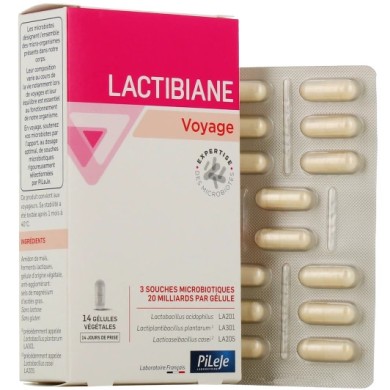 PILEJE Lactibiane Voyage Boite de 14 gélules PILEJE Lactibiane Voyage Boite de 14 gélules