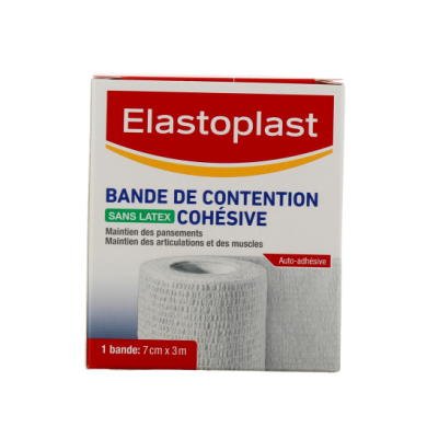 ELASTOPLAST Bande de contention cohésive sans latex3 m x 7 cm