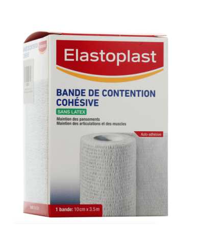 ELASTOPLAST Bandes de contention Cohésives sans latex 10 cm x 3.5 m ELASTOPLAST Bandes de contention Cohésives sans latex 10 cm x 3.5 m